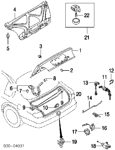  Замок багажника Nissan Almera 2