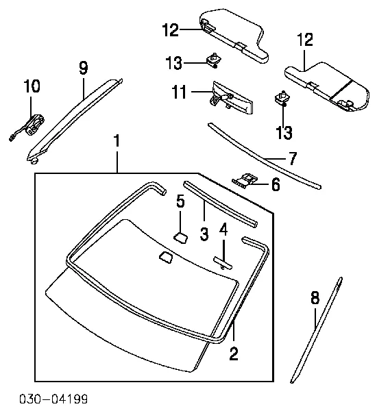 Лобовое стекло 727004Z000 Nissan/Infiniti