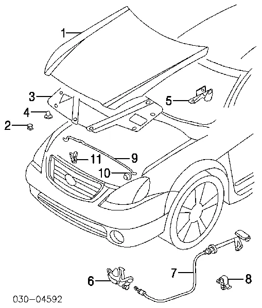 Замок капота Nissan Altima L31