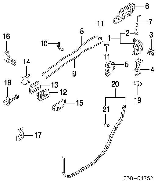 Ручка двери передней наружная TQ13009 Tqparts