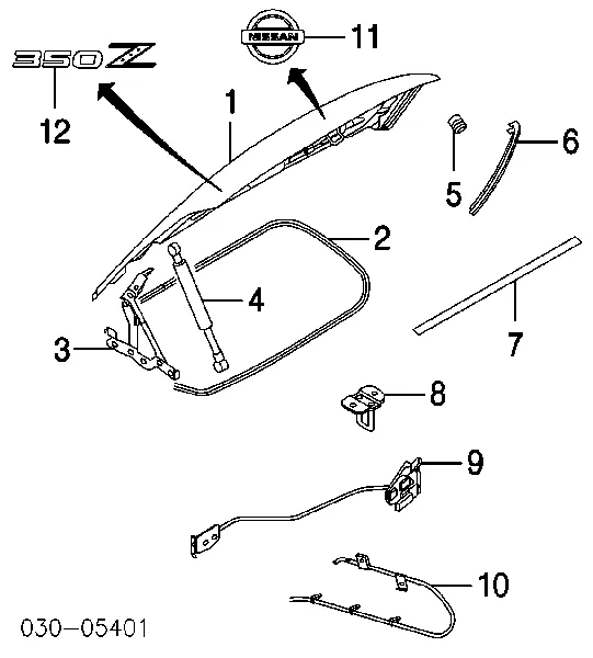 Эмблема крышки багажника 84890CE400 Nissan/Infiniti