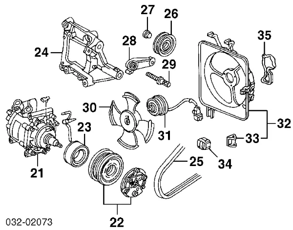 Компрессор кондиционера 38810P3F006 Honda