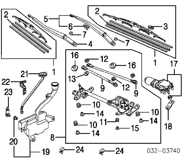  Мотор дворников Honda Accord 7