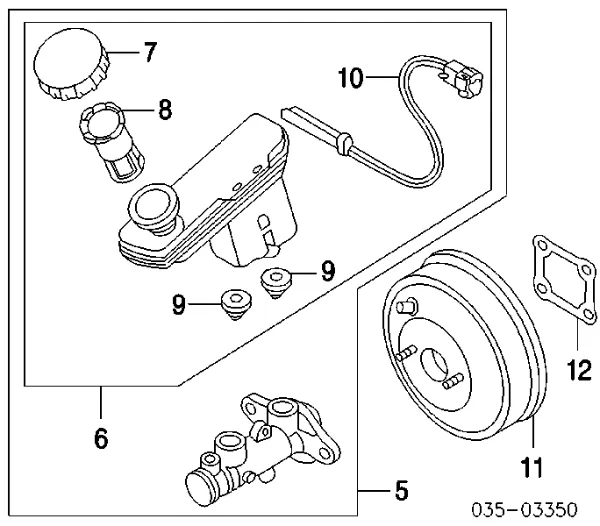 Главный тормозной цилиндр LC704340ZB Mazda