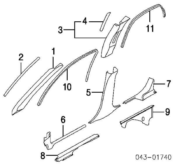 Накладка (молдинг) порога наружная передняя правая 94060SA000ES Subaru