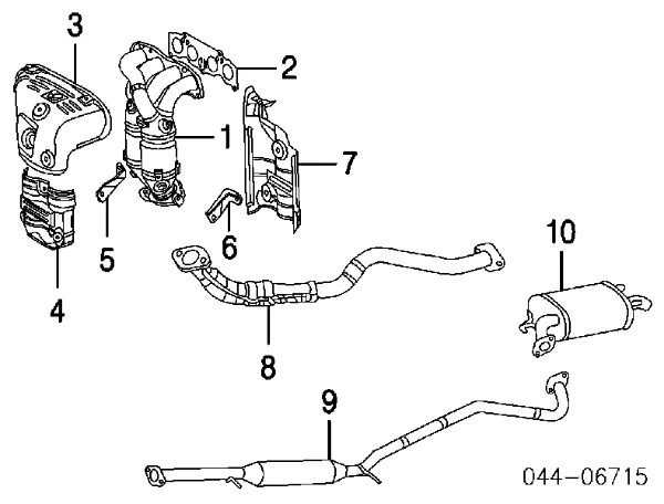Глушитель задний 2505128090 Toyota