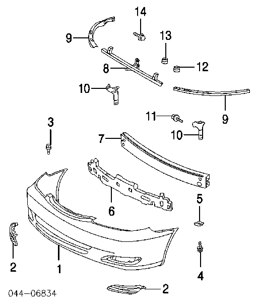 Бампер передний в сборе на Toyota Camry V V30