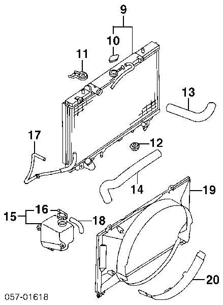 Патрубок радиатора Mitsubishi Pajero SPORT I