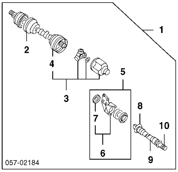 Левая полуось MR357813 Mitsubishi