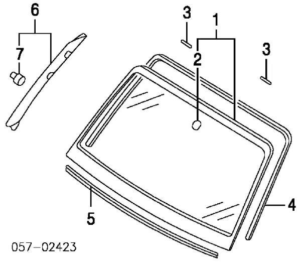 Лобовое стекло Mitsubishi Pajero IV SHORT