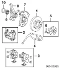Цапфа передняя левая Hyundai Santa Fe SM
