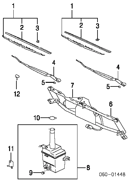 Трапеция дворников Hyundai Santa Fe I