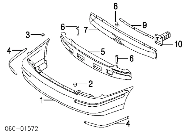 Задний бампер 866103D000 Hyundai/Kia