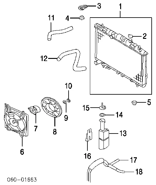 Патрубок радиатора KM0600489 KAP