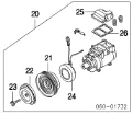 Шкив компрессора кондиционера HYUNDAI 9764338020