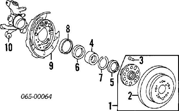 Цапфа задняя правая 4230450010 Toyota