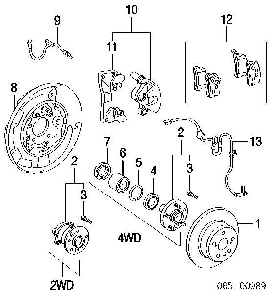 Суппорт задний левый 4775048050 Toyota