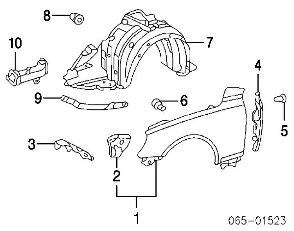 Подкрылок передний левый 5380624020 Toyota