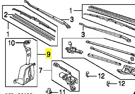 Бачок омывателя Honda Civic VII