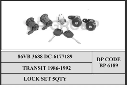 Замок дверей и зажигания с ключами, комплект BP6189 DP Group
