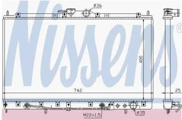 Радиатор 62862 Nissens