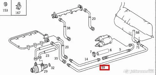 Трубка топливная, от бака к топливному фильтру Mercedes A1404700764 цена, от 266.31 USD