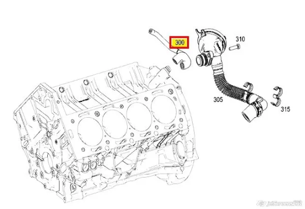 Купить A1560100282 Mercedes Трубка картера воздушная