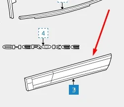 Молдинг двери передней правой 1YW32RXFAA Chrysler