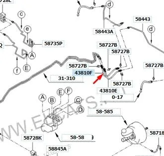 Трубка тормозная задняя правая FT0835 K&K