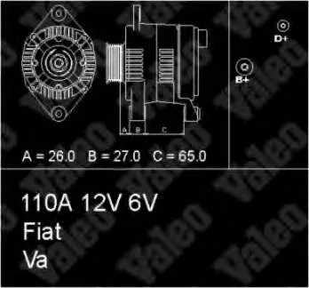 Генератор 436636 VALEO