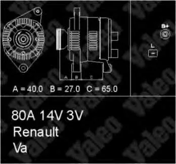Генератор 437168 VALEO