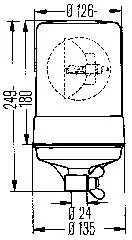Проблесковый маяк HELLA 2RL004957101