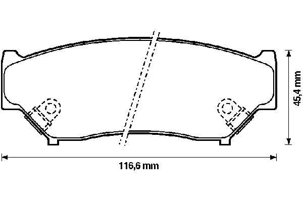 Передние тормозные колодки 572247B Jurid/Bendix