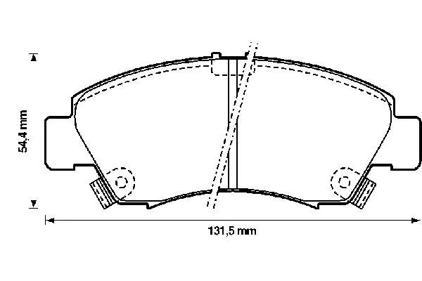 Передние тормозные колодки 572324B Jurid/Bendix