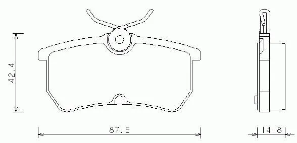 Задние тормозные колодки 571998B Jurid/Bendix