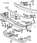 Передний бампер Volvo 940 944