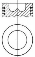 Поршень на 1 цилиндр 80500 Mahle Original
