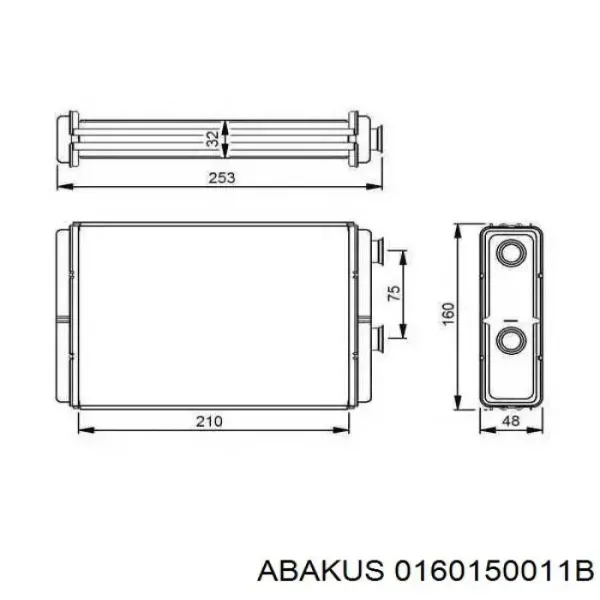 Радиатор печки BR065 Magneti Marelli