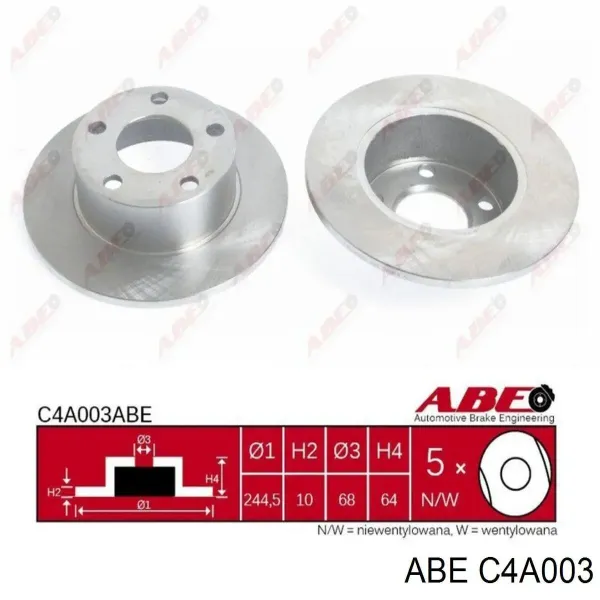 Тормозные диски C4A003 ABE