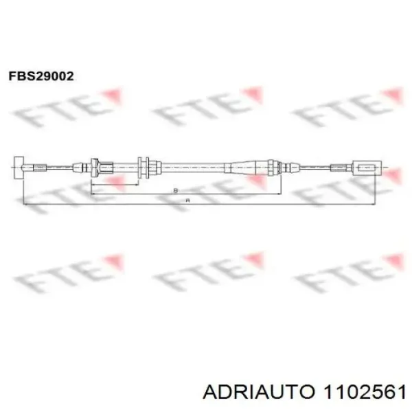 Задний трос ручника 1102561 Adriauto