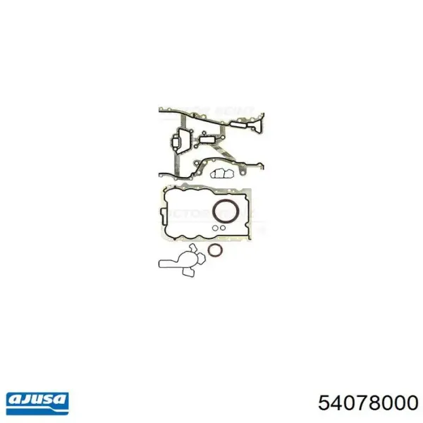 Нижний комплект прокладок двигателя Ajusa 54078000 цена, от