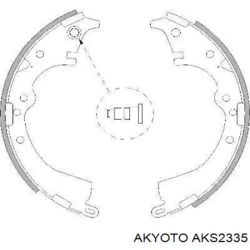 Задние барабанные колодки AKS2335 Akyoto