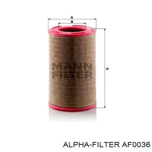 Воздушный фильтр AF0036 Alpha Filter