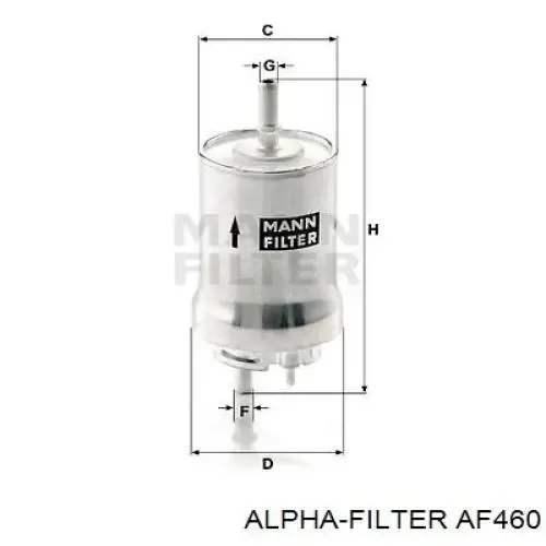 Топливный фильтр AF460 Alpha Filter