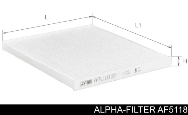Фильтр салона AF5118 Alpha Filter