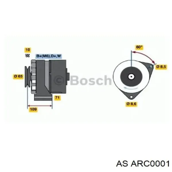 Выпрямитель генератора на Volvo 340/360  343, 345