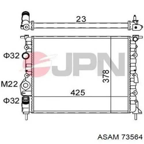 Радиатор 73564 Asam
