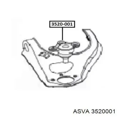 Верхняя шаровая опора 3520001 Asva
