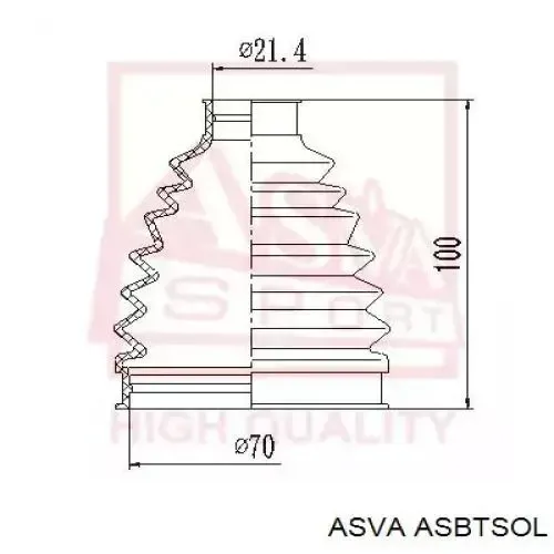 Пыльник ШРУСа наружный ASBTSOL Asva
