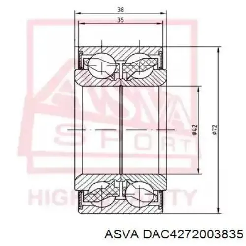 Подшипник ступицы DAC4272003835 Asva